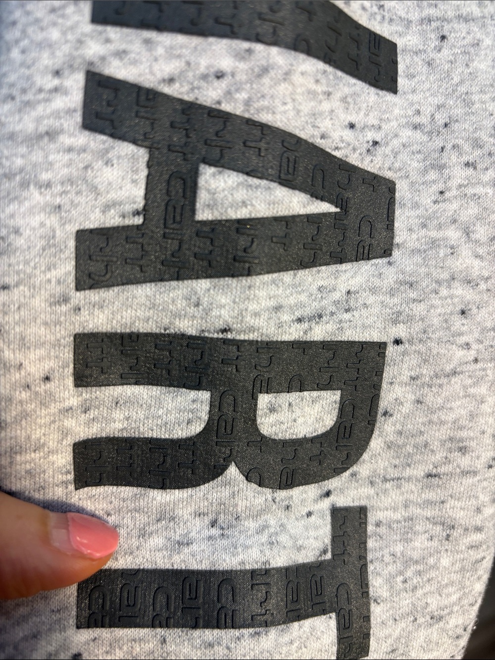 Carhartt Heather Gray Crewneck Sweatshirt with textured Sleeve Logo - Picture 11 of 11